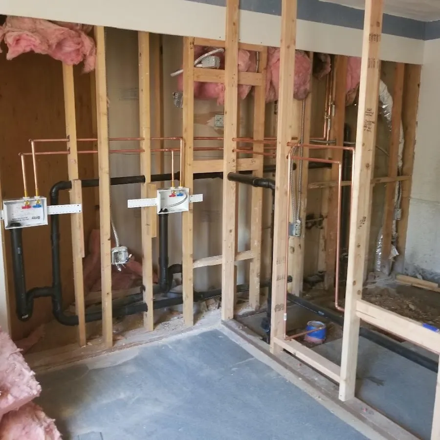 Copper pipe rough-in and plumbing installation in Twin Falls